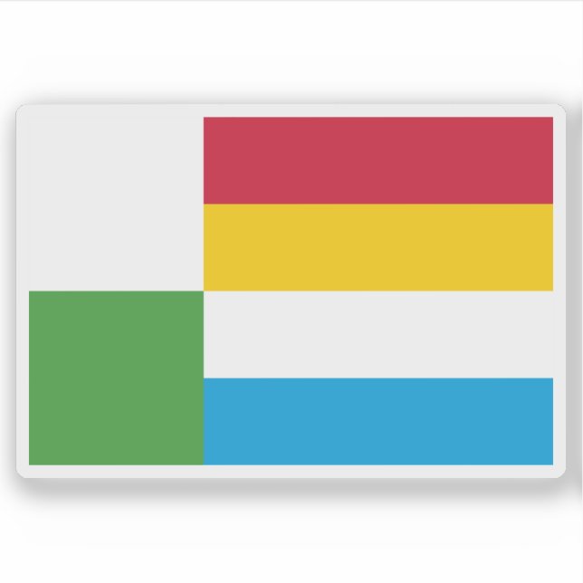 Flag of Oss, the Netherlands Sticker (Front)