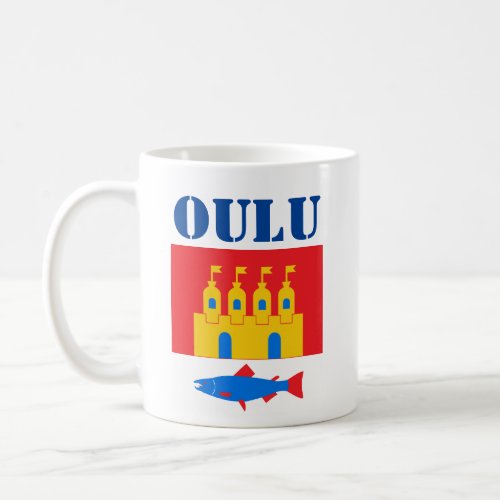 Flag of Oulu Finland Coffee Mug