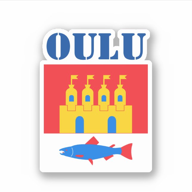 Flag of Oulu, Finland Sticker (Front)