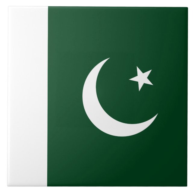 Flag of Pakistan Ceramic Tile (Front)