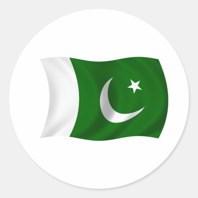 Flag of Pakistan Classic Round Sticker (Front)