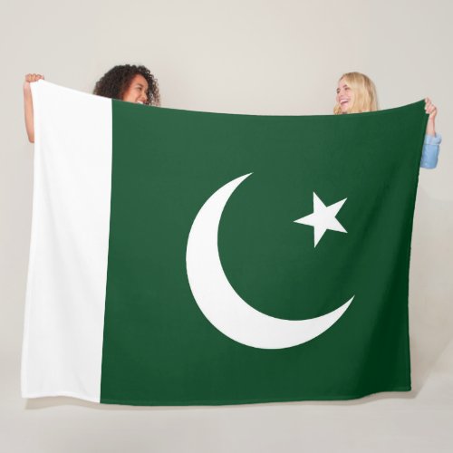 Flag of Pakistan large Fleece Blanket