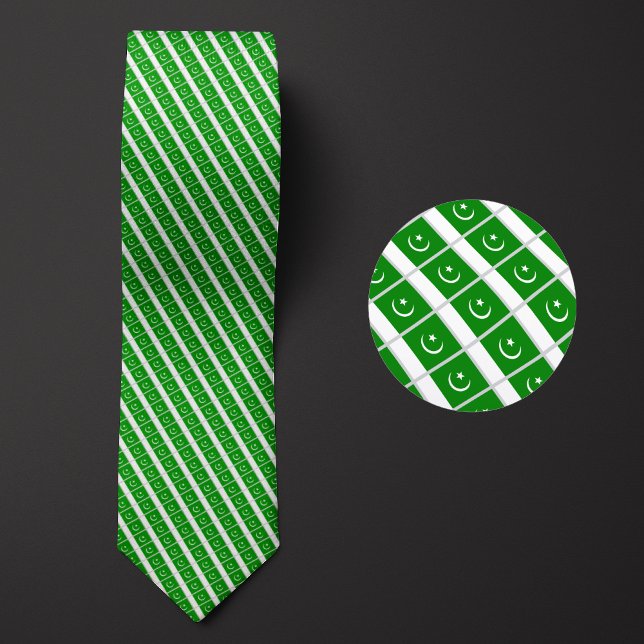 Flag of Pakistan Pattern Neck Tie (Creator Uploaded)