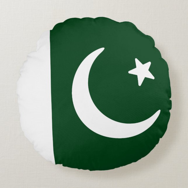 Flag of Pakistan Round Pillow (Front)