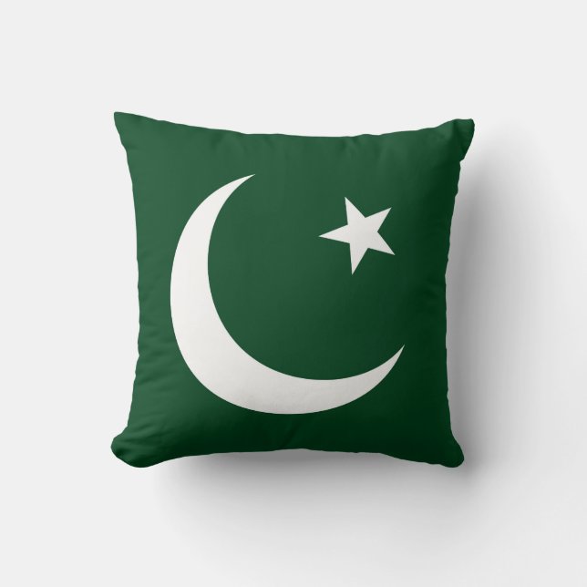 Flag of Pakistan Throw Pillow (Front)