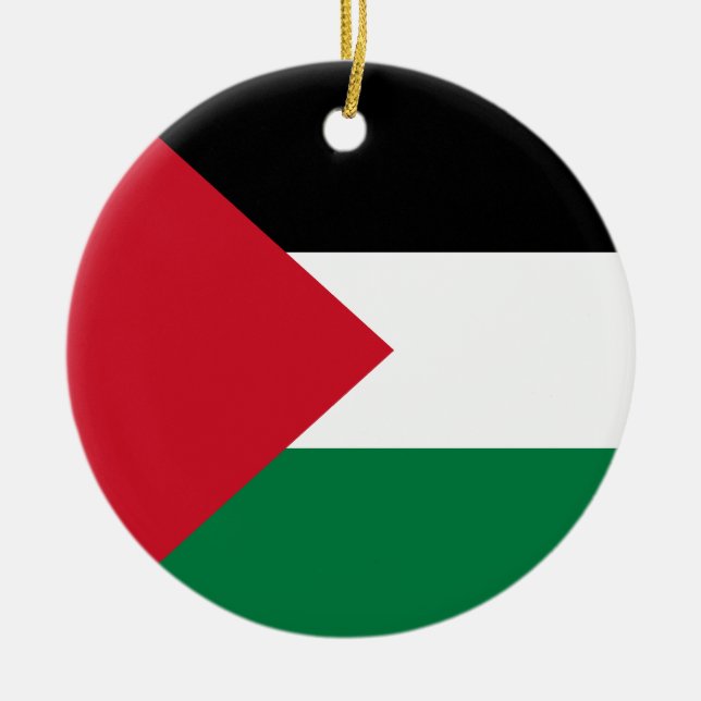 Flag of Palestine Ceramic Ornament (Front)