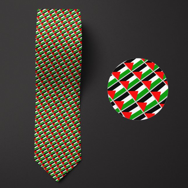 Flag of Palestine Pattern Neck Tie (Creator Uploaded)