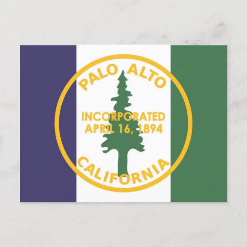 Flag of Palo Alto California Postcard