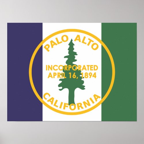 Flag of Palo Alto California Poster