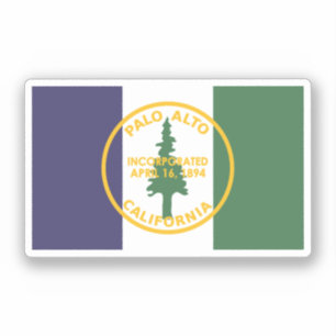 Flag of Palo Alto, California Sticker