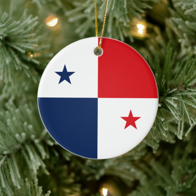 Flag of Panama Ceramic Ornament (Tree)