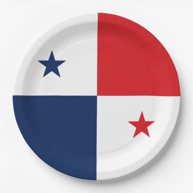 Flag of Panama Paper Plates (Front)