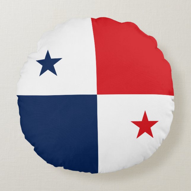 Flag of Panama Round Pillow (Front)