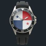 Flag of Panama Watch<br><div class="desc">This design features the national flag of Panama (officially known as the Republic of Panama), which is a country in Central America and South America. Panama is bordered by Costa Rica to the west, Colombia to the southeast, the Caribbean Sea to the north and the Pacific Ocean to the south....</div>