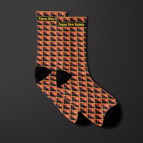 Flag of Papua New Guinea Pattern Socks