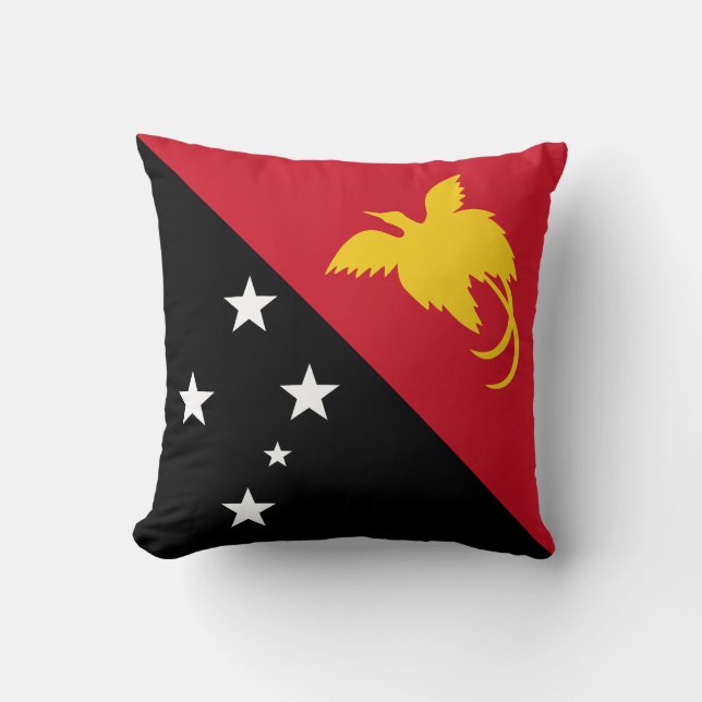 Flag of Papua New Guinea Throw Pillow (Front)