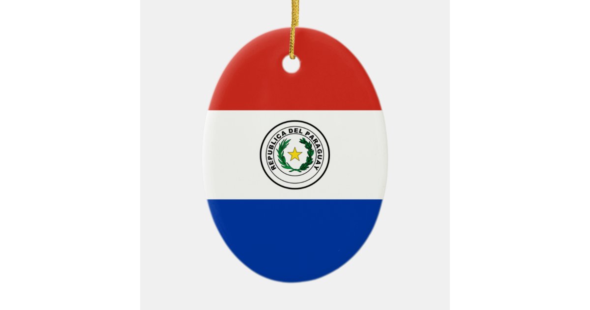 Flag Of Paraguay Bandera De Paraguay Ceramic Ornament Zazzle Com