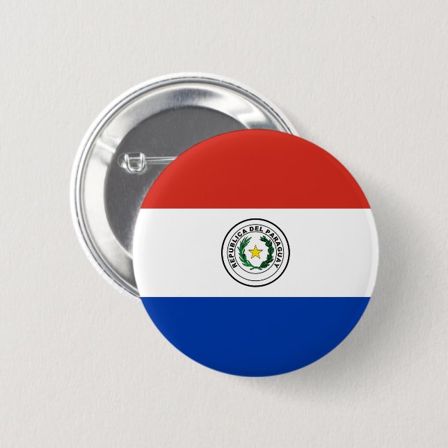 Flag of Paraguay Button (Front & Back)