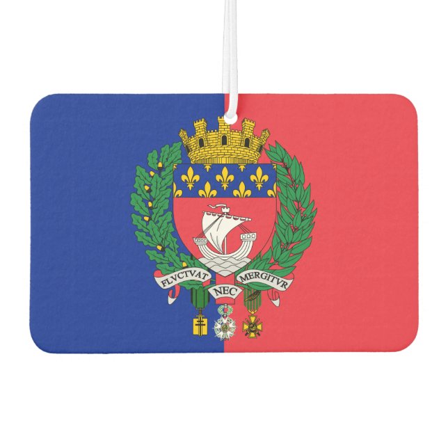 Flag of Paris, France  Air Freshener (Front)