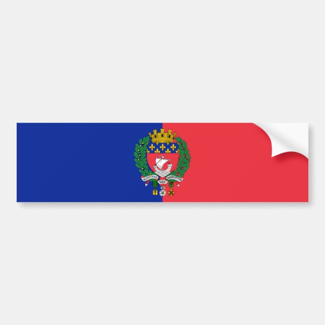 Flag of Paris (France) Bumper Sticker (Front)