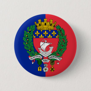 Flag of Paris, France Button