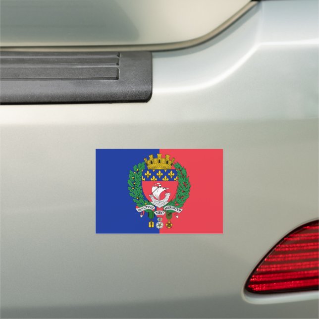 Flag of Paris, France Car Magnet (In Situ)