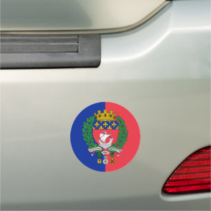 Flag of Paris, France Car Magnet