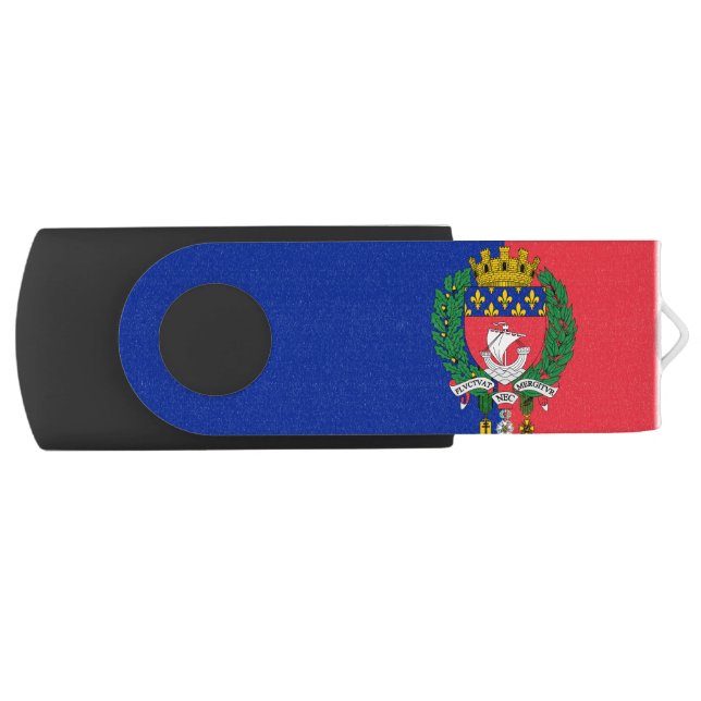 Flag of Paris, France Flash Drive (Front)