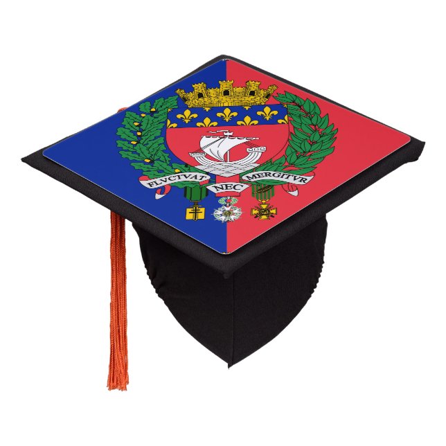 Flag of Paris, France  Graduation Cap Topper (Angled)