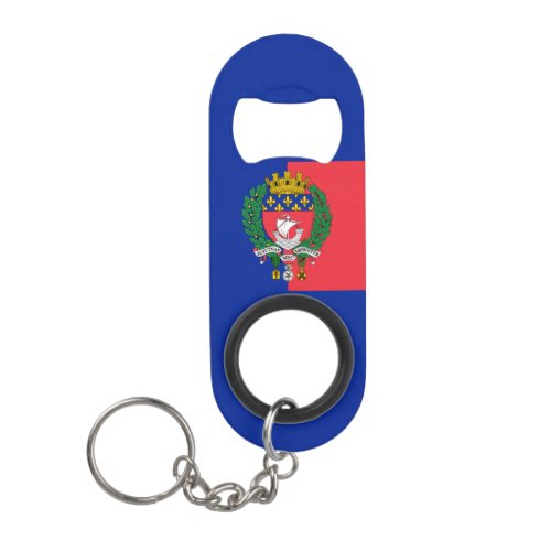 Flag of Paris France Keychain Bottle Opener