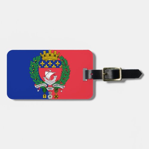 Flag of Paris France  Luggage Tag