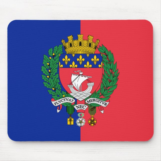 Flag of Paris, France  Mouse Pad (Front)