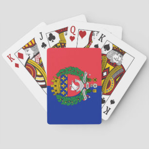 Flag of Paris (France) Poker Cards
