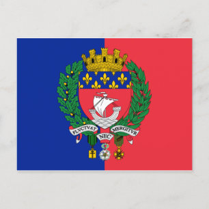 Flag of Paris, France Postcard