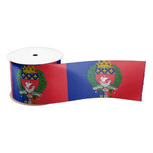 Flag of Paris, France Satin Ribbon