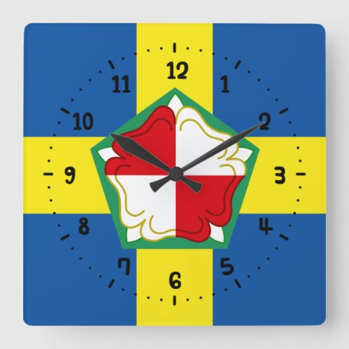 Flag of Pembrokeshire Square Wall Clock