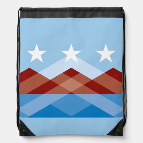 Flag of Peoria Arizona Drawstring Bag