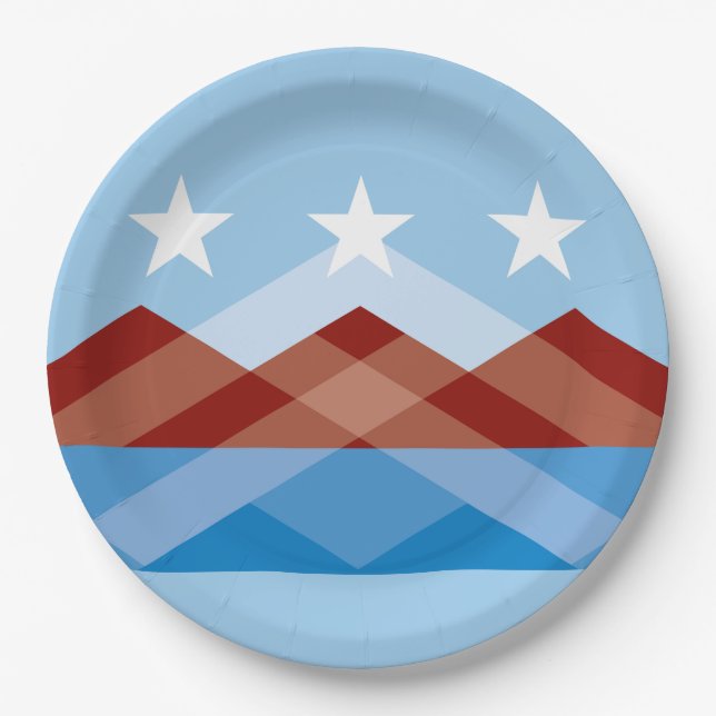 Flag of Peoria, Arizona Paper Plates (Front)