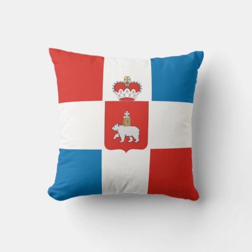 Flag of Perm Krai Throw Pillow