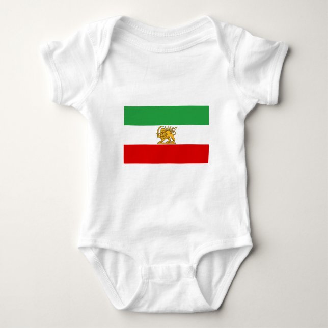 Flag of Persia / Iran (1964-1980) Baby Bodysuit (Front)