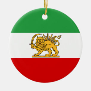 Flag of Persia / Iran (1964-1980) Ceramic Ornament