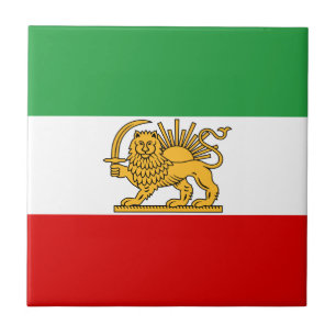 Flag of Persia / Iran (1964-1980) Ceramic Tile