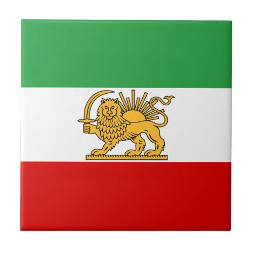 Flag of Persia  Iran 1964_1980 Ceramic Tile