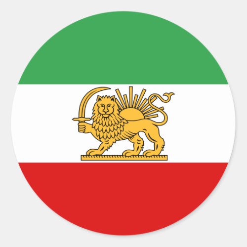Flag of Persia  Iran 1964_1980 Classic Round Sticker