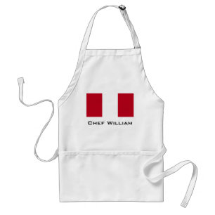 Flag of Peru Adult Apron
