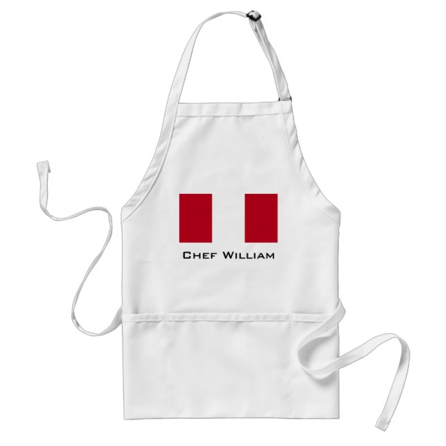Flag of Peru Adult Apron (Front)