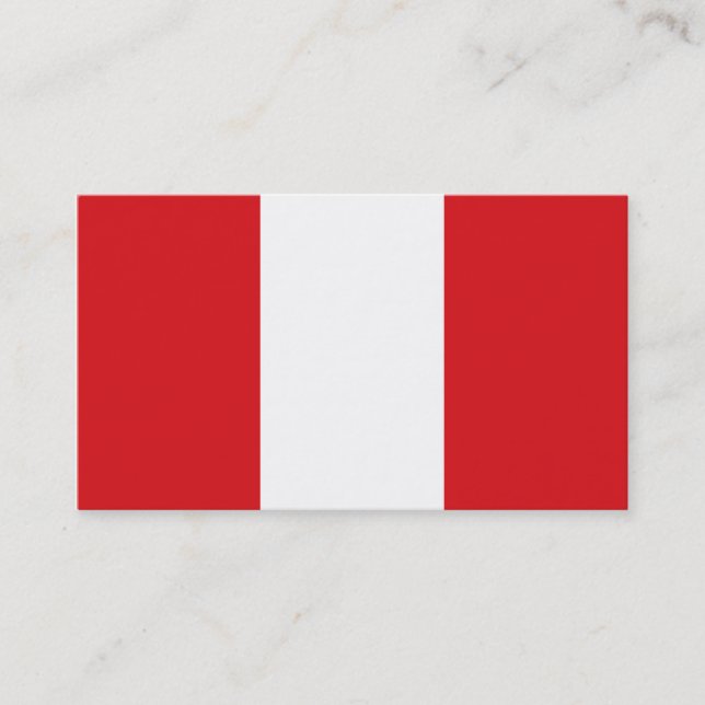 Flag of Peru Business Cards (Front)