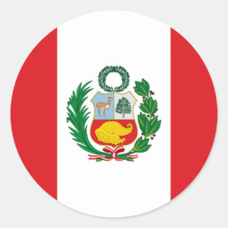 Flag of Peru Classic Round Sticker