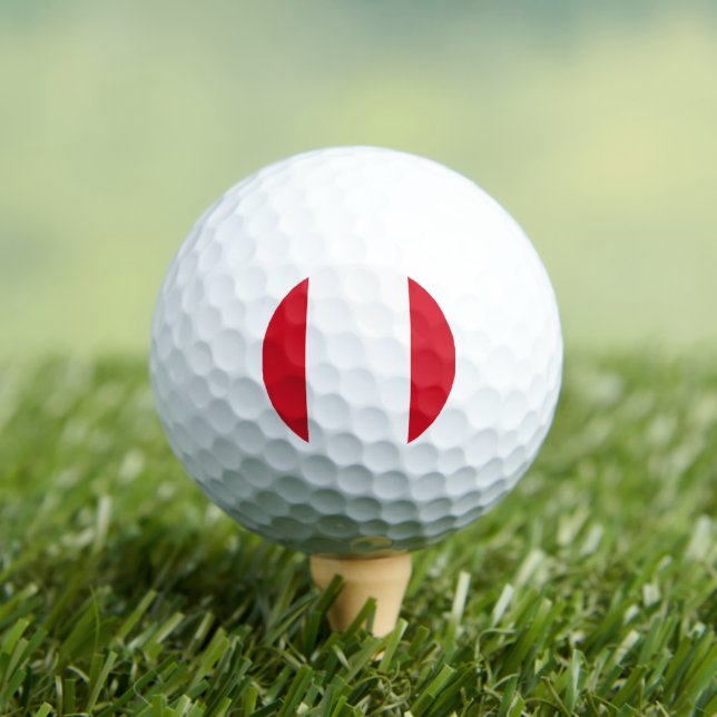 Flag of Peru Golf Balls (Insitu Tee)