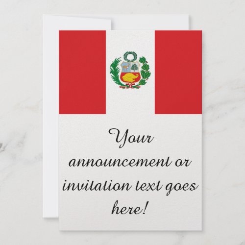 Flag of Peru Invitation